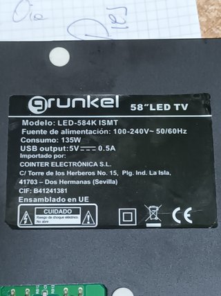 soporte, pies de GRUNKEL LED-584K ISMT