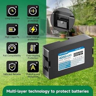 CITYORK 18V 4000mAh batería Cortacésped Husqvarna