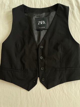 Chaleco negro Zara Talla M