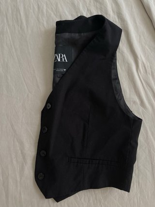 Chaleco negro Zara Talla M