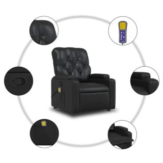 Sillón masaje reclinable cuero sintético