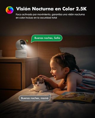 YESYAMO Cámara WiFi 2.5K 4MP Batería 6000mAh