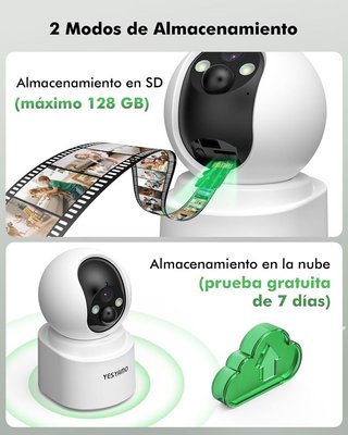 YESYAMO Cámara WiFi 2.5K 4MP Batería 6000mAh