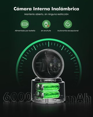 YESYAMO Cámara WiFi 2.5K 4MP Batería 6000mAh