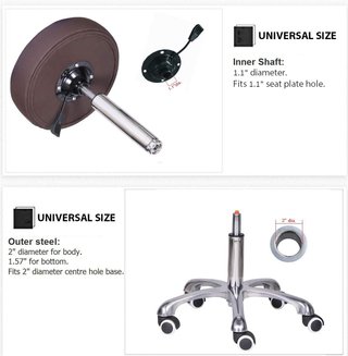 Cilindro Elevador de Gas para Silla Taburete 10 cm