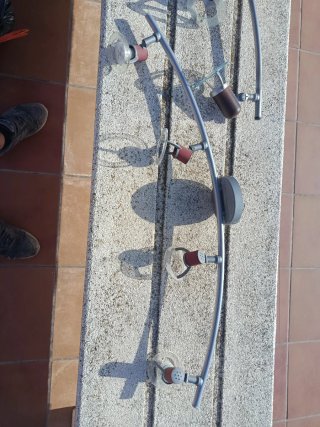 Lámpara 4 focos halógenos