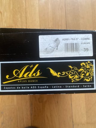Zapatos de Baile Latino y Salón Talla 39 en cobre