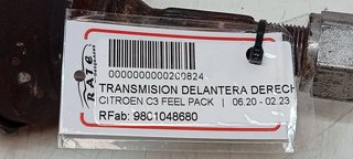 CITROEN C3 FEEL PACK TRANSMISION DELANTERA DERECHA