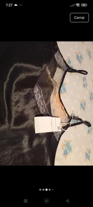 Camisón lencero negro talla M