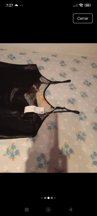 Camisón lencero negro talla M