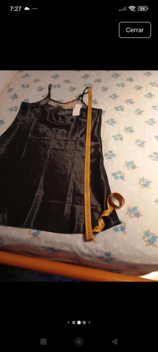 Camisón lencero negro talla M