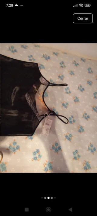 Camisón lencero negro talla M