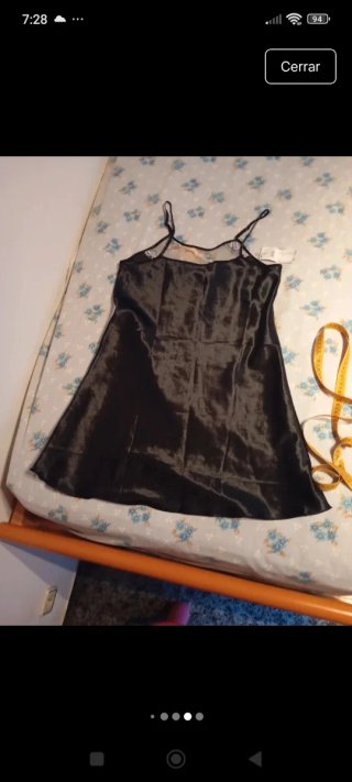 Camisón lencero negro talla M
