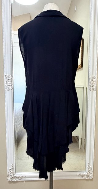 Blusa Zara Negra Asimétrica Premium Denim