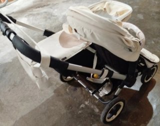 Cochecito Gemelar Bugaboo Donkey marfil