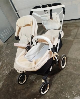 Cochecito Gemelar Bugaboo Donkey marfil
