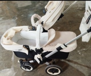 Cochecito Gemelar Bugaboo Donkey marfil