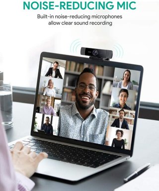 Webcam AUKEY 1080p Dual Mic Negra