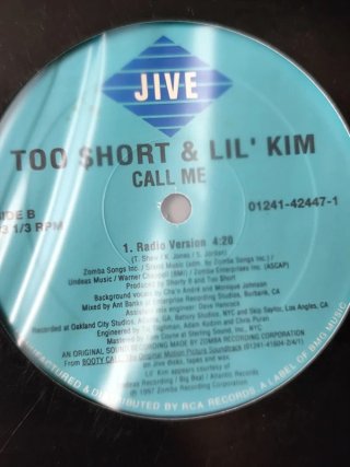 Vinilo Rap Too Short/Lil Kim - Call Me 12" 1997