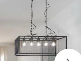 Lámpara Industrial Negra Metálica