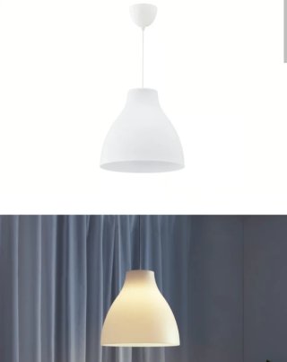 Lámpara de techo colgante blanca