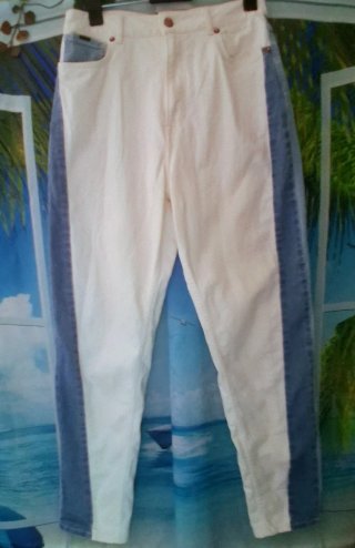 Pantaloni Pepe Jeans Donna Bianco e Blu