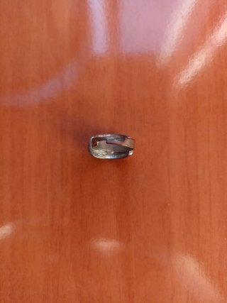 Anillo vintage morado y plateado
