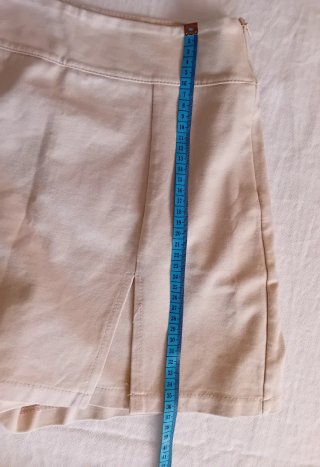 Falda pantalón beige