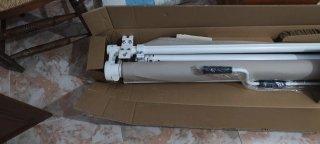 Toldo extensible terraza beige/blanco