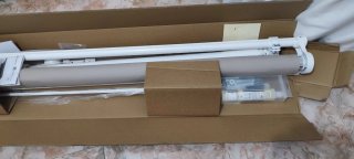Toldo extensible terraza beige/blanco