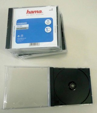 Caja estándar para 1 CD – Pack 10 Unidades