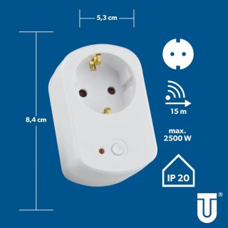 Enchufe inalámbrico para detector de movimiento, color blanco