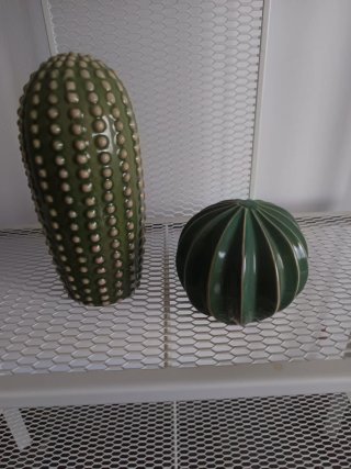 Pareja de cactus en cerámica