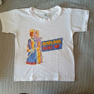 Camiseta Blanca Pamplona Iruña Rey Reina