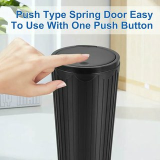 Bote de Basura Compacto para Coche 16 cm Negro