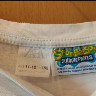 Camiseta Zara Kids Bob Esponja T.11-12