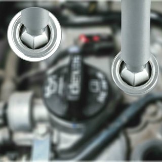 Llave de bujía magnética 3/8" acero Cr-V 12 puntas