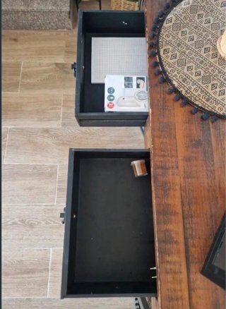 Consola recibidor madera y metal