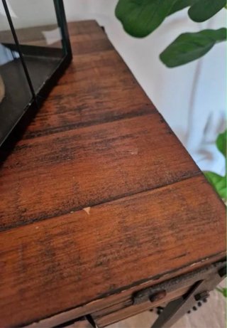 Consola recibidor madera y metal