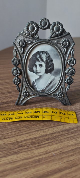 Cornice Antica Mini Argento Vintage Foto Epoca