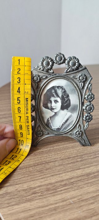 Cornice Antica Mini Argento Vintage Foto Epoca