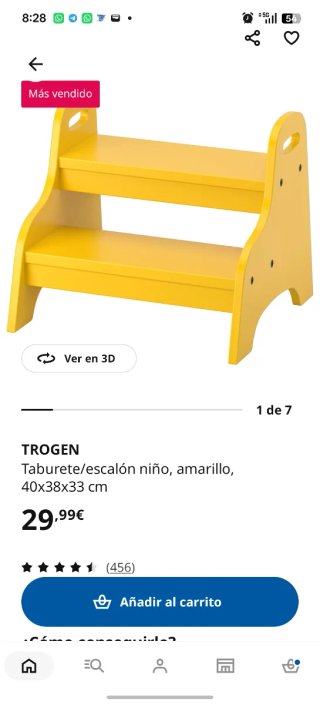 Escalera infantil amarilla Ikea