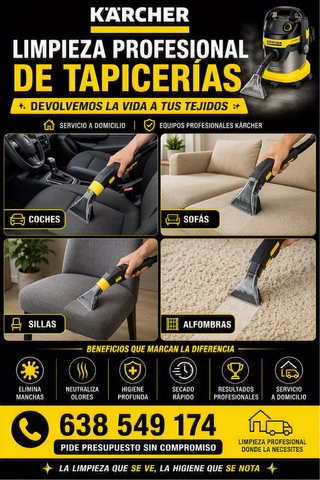 Limpieza coches, sofas