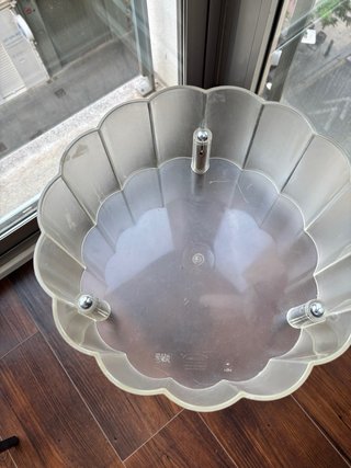 Mesita Vintage Ikea Transparente/Marrón