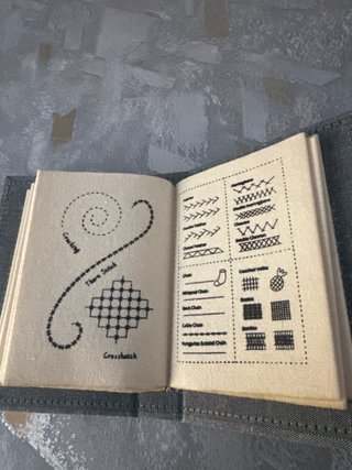 Libro de costura bordado