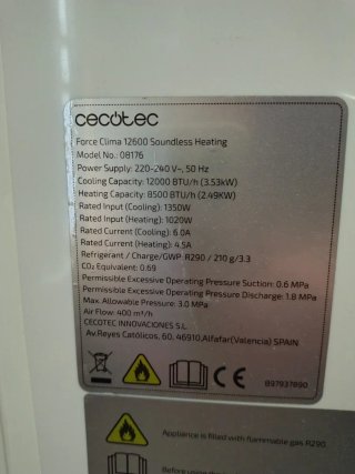 Cecotec Aire Acondicionado Portátil 3000 Frigorías