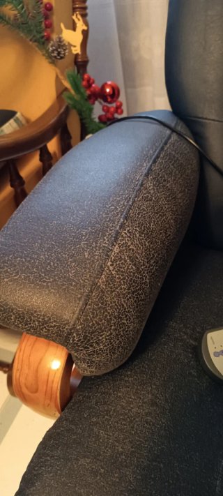 Sofá de masaje de polipiel negro