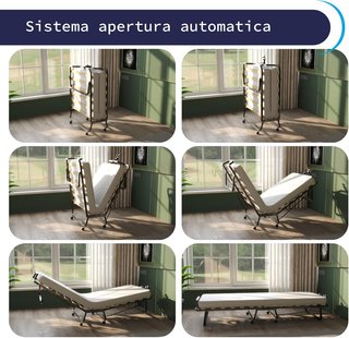 Cama Plegable con Colchón 190x80