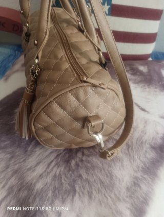 Bolso bowling camel doble asa