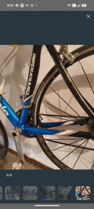 Bicicleta carretera Cannondale Synapse azul negro